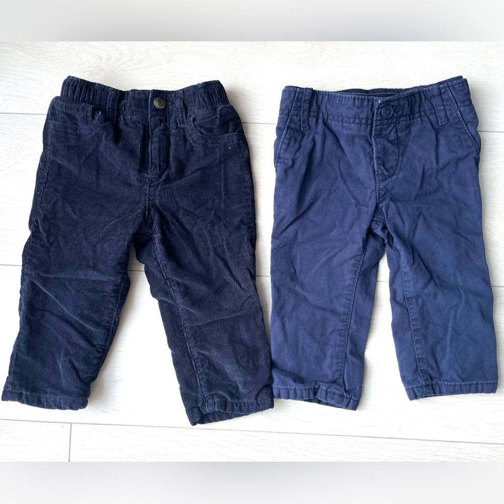 Warm lined Fall/Winter pants set - 2 pairs - Size 12-18 months